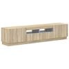 vidaXL LED TV Cabinet HOORN 3 pcs Sonoma Oak Engineered Wood