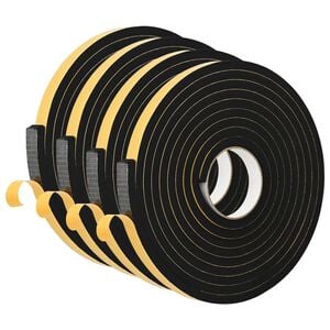 vidaXL Self-adhesive Foam Tape 4 pcs Black 20mm x 5m CR Foam
