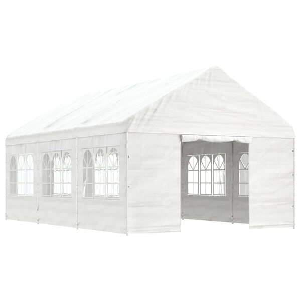 vidaXL Gazebo with Roof White 6.69x4.08x3.22 m Polyethylene
