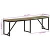 vidaXL Bench 160x35x46 cm Solid Wood Reclaimed