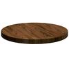 vidaXL Table Top Dark Brown &Oslash; 40 x 2.5 cm Solid Oak Wood