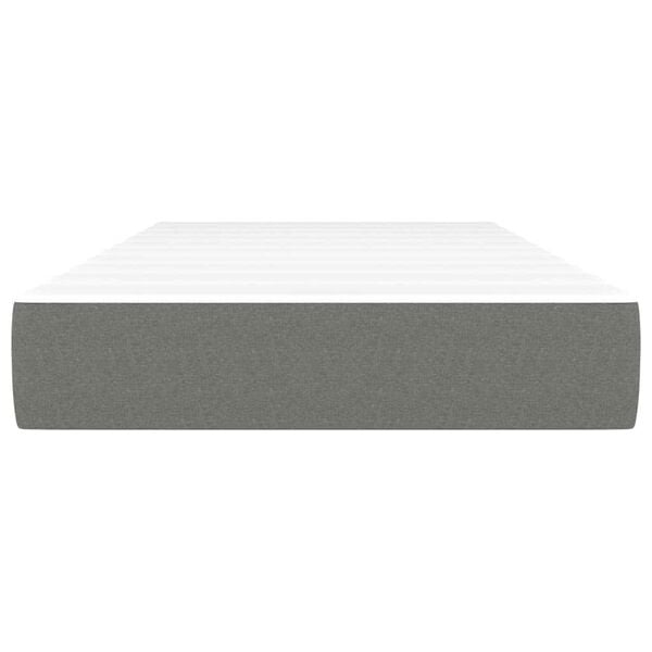 vidaXL Pocket Spring Bed Mattress Dark grey 120 x 190 x 20 cm Foam