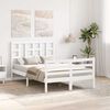 vidaXL Bed Frame without Mattress White Small Double Solid Wood Pine