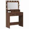 vidaXL Dressing Table Brown Oak 79 x 41 x 135 cm Engineered Wood