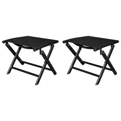 vidaXL Folding Garden Chairs 9 pcs Aluminium Black