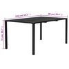 vidaXL 7 Piece Outdoor Dining Set Steel Black