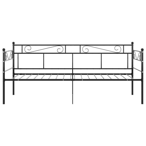 vidaXL Sofa Bed Frame without Mattress Black Metal 90x200 cm