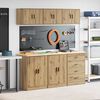 vidaXL Garage Cabinets 6 pcs Artisan Oak Engineered Wood