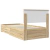 vidaXL Bed Frame with Headboard Sonoma Oak 90 x 200 cm Engineered Wood