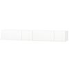 vidaXL 2 Piece TV Cabinet Set Engineered Wood 120x40x34 cm High Gloss White
