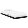 vidaXL Floor Bed Frame Black Oak 90 x 200 cm Engineered Wood
