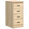 vidaXL Garage Storage Cabinet Sonoma Oak 40x51x85 cm Solid Wood Pine