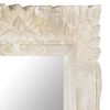 vidaXL Mirror White 80x50 cm Solid Mango Wood
