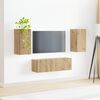 vidaXL TV Wall Cabinet Set 4 pcs Artisan Oak Engineered Wood
