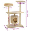 vidaXL Cat Tree with Sisal Scratching Posts 95 cm Beige