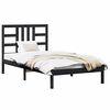 vidaXL Bed Frame without Mattress Black 100x200 cm Solid Wood