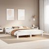 vidaXL Bed Frame without Mattress White 180x200 cm Super King Size Solid Wood Pine