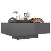 vidaXL Coffee Table High Gloss Grey 85x55x31 cm Engineered Wood