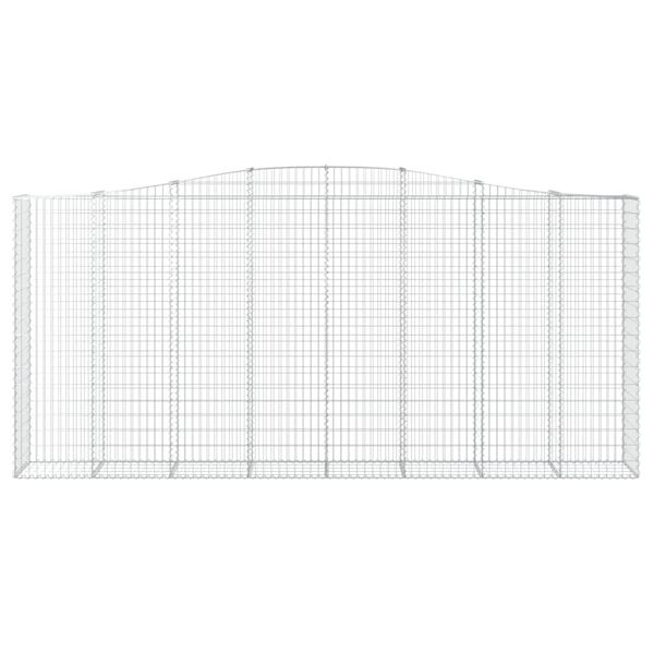 vidaXL Arched Gabion Baskets 5 pcs 400x50x180/200 cm Galvanised Iron