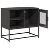 vidaXL TV Cabinet Black 68x39x60.5 cm Steel