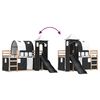 vidaXL Bunk Bed without Mattress with Slide White and Black 90x190 cm Single