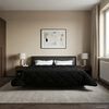vidaXL Full Year Duvet Black 240 x 260 cm Microfiber and Teddy fleece