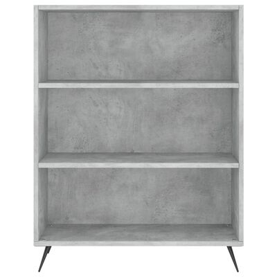 vidaXL Bookcase Concrete Grey 69.5x32.5x90 cm Engineered Wood
