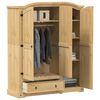 vidaXL Wardrobe Corona 151.5x52x186 cm Solid Wood Pine
