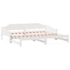 vidaXL Daybed with Trundle without Mattress White 90x190 cm Single Solid Wood
