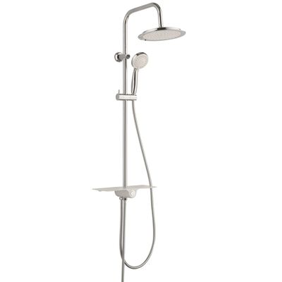 SCHÜTTE Overhead Shower Set with Tray AQUASTAR White-Chrome