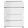 vidaXL Storage Cabinets 2 pcs High Gloss White 80 x 48 x 105 cm