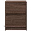vidaXL Bedside Cabinet with LED Lights Brown Oak Engineered Wood