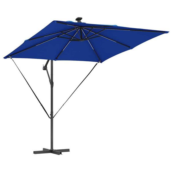 vidaXL Cantilever Banana Parasol Blue 249 x 249 x 250 cm