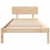 vidaXL Bed Frame with Headboard Natural 90 x 200 cm Solid Pine Wood