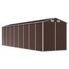 vidaXL Garden Shed Brown 191x725x198 cm Galvanised Steel
