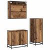 vidaXL Bathroom Furniture Set with Door 3 pcs Old wood Engineered wood