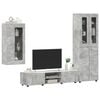 vidaXL TV Cabinet Set with Drawer Concrete Grey Engineered Wood