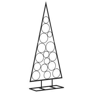 vidaXL Metal Christmas Tree for Decoration Black 125 cm