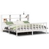 vidaXL Bookcase Bed without Mattress White 180x200 cm Super King Solid Wood Pine