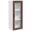 vidaXL Wall Glass Cabinet PORTO Brown Oak 40 x 31 x 100 cm