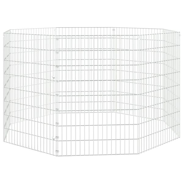 vidaXL Free Range Animal Enclosure 8-Panel 54x80 cm Galvanised Iron