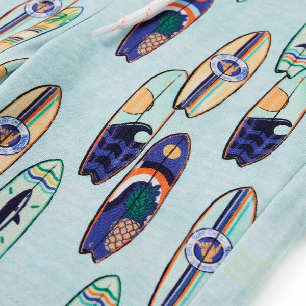 Kids' Shorts with Drawstring Soft Blue Melange 116