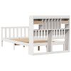 vidaXL Bookcase Bed without Mattress White 135x190 cm Double Solid Wood Pine