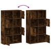 vidaXL Bookcase Smoked Oak 60x24x101.5 cm Engineered Wood