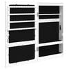 vidaXL Mirror Jewellery Cabinet with LED Lights Wall Mounted White