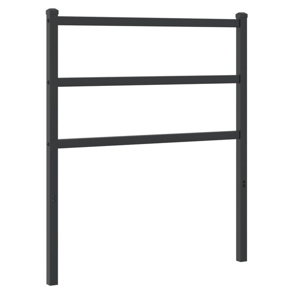 vidaXL Metal Replace Headboard Black 75 cm