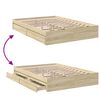 vidaXL Bed Frame with Drawers without Mattress Sonoma Oak 140x200 cm