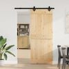 vidaXL Sliding Door with Hardware Set 85x210 cm Solid Wood Pine