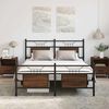 vidaXL Bed Frame without Mattress Brown Oak 140x200 cm Engineered Wood