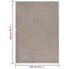 vidaXL Shaggy Rug High Pile Beige 140x200 cm
